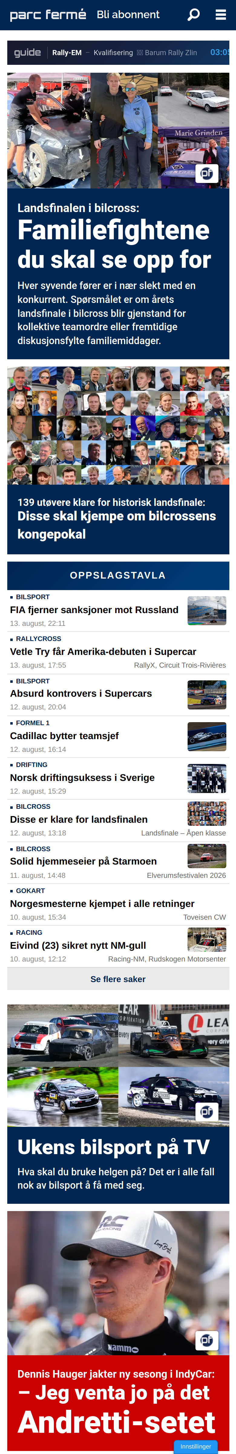 Forsiden mobil